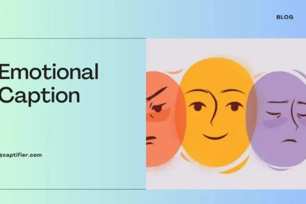 Emotional caption blog banner showing angry, happy, and sad face emojis representing different moods
