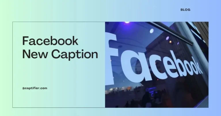 Facebook New Caption blog banner with illuminated Facebook logo sign on office building